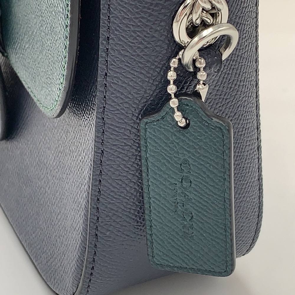 COACH Gemma Crossbody In Colorblock With Apple Buckle FOREST MIDNIGHT NAVY COLOR - Picture 5 of 16